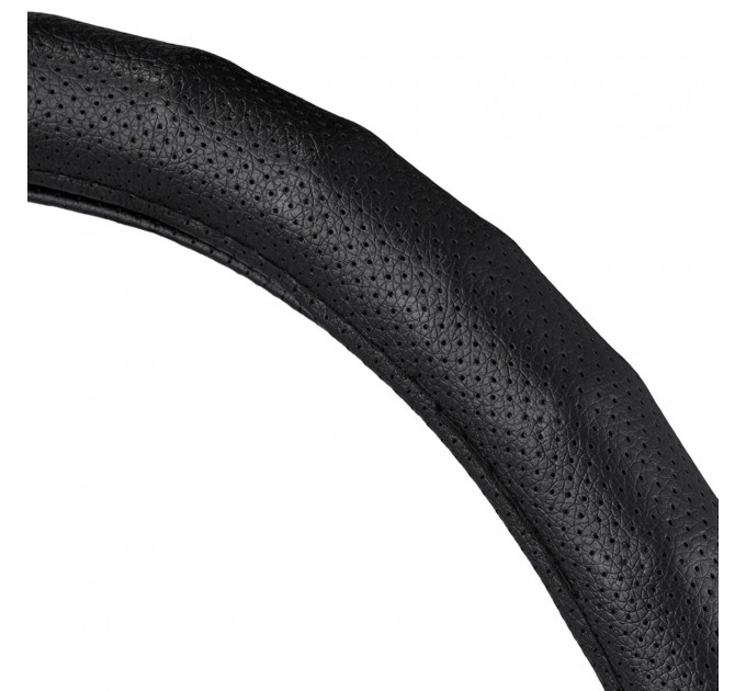 Чехол на руль Carlife 37-39см, экокожа, черный, один шов, перфорированный SW143M, цена: 266 грн.