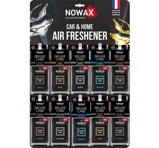 Планшет MIX №1 ароматизаторів целюлозних Nowax серія Delux Card, ціна: 2 155 грн.