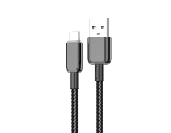 Кабель XO PVC Shiny Colorful USB to Micro USB 5А 1м чорний, ціна: 119 грн.