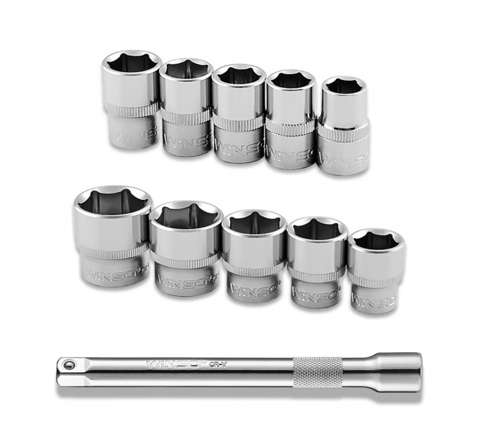 Профессиональный набор торцевых головок с трещоточкой и удлинителем Winso Pro CR-V 3/8" 72Т, 10-24мм 12шт, цена: 753 грн.