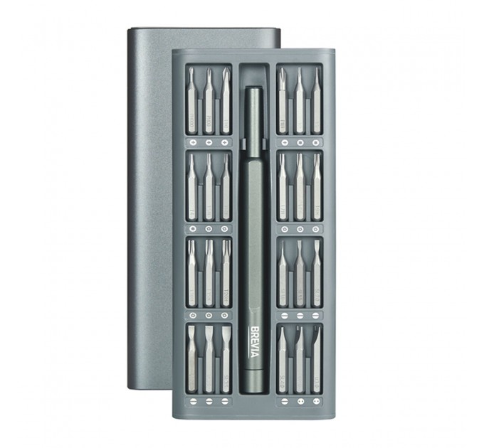 Викрутка Brevia з комплектом насадок для точних робіт алюмінієва 10х127мм, 48в1, ціна: 664 грн.