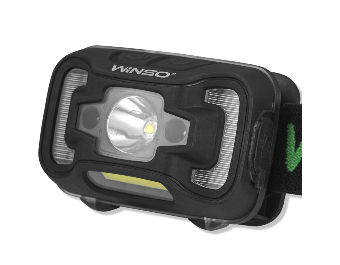 Фонарь налобный Winso 300Lm, 5W CREE XTE+COB, 1800mAh, с сенсором белый/красный, цена: 643 грн.