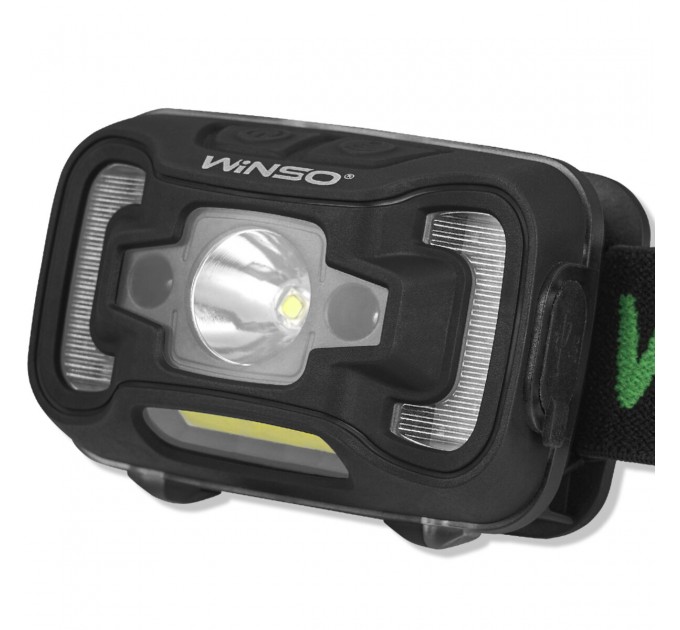 Фонарь налобный Winso 300Lm, 5W CREE XTE+COB, 1800mAh, с сенсором белый/красный, цена: 637 грн.