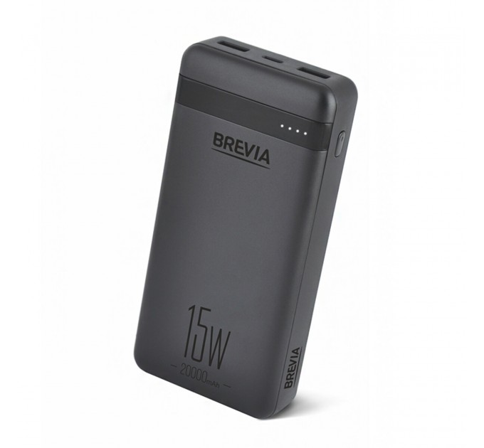 Повербанк (Power Bank) Brevia 20000mAh 15W Li-Pol чорний, ціна: 855 грн.