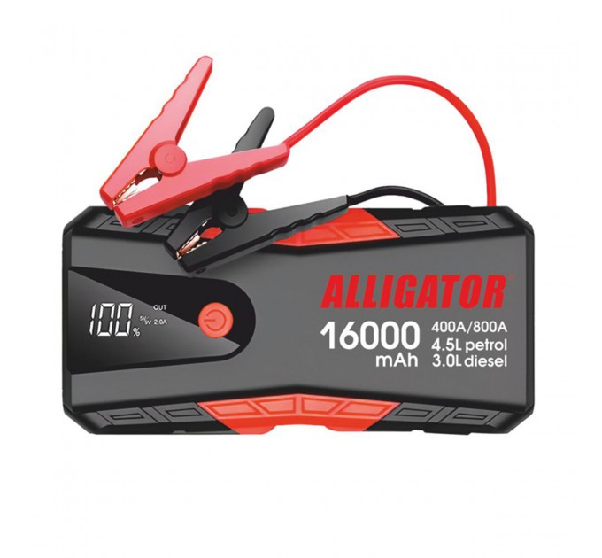 Пусковое устройство Alligator Jump Starter 400A/800A 16000mAh, цена: 3 291 грн.