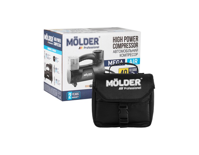 Компрессор автомобильный Molder Mega Air 12В 10Атм 40л/мин с LED-фонарем, цена: 1 622 грн.
