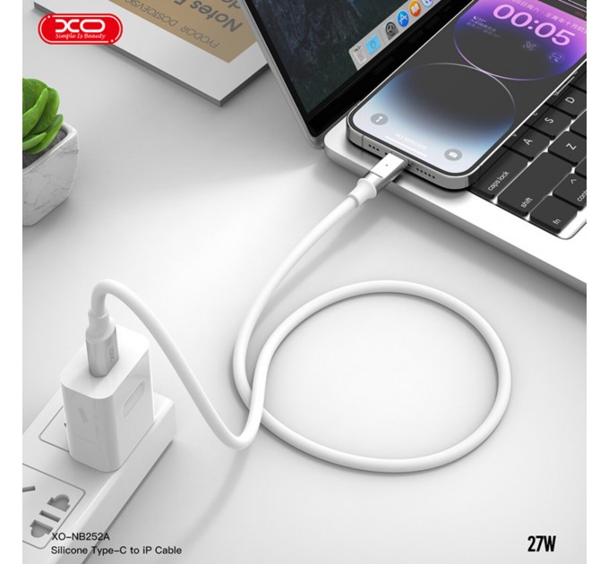 Кабель XO Liquid Silicone Type-C to Type-C 60W 1м черный, цена: 99 грн.