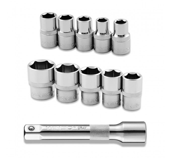 Профессиональный набор головок торцевых с трещоткой и удлинителем Winso Pro 1/2" 72Т CR-V 10-24мм 12шт, цена: 976 грн.