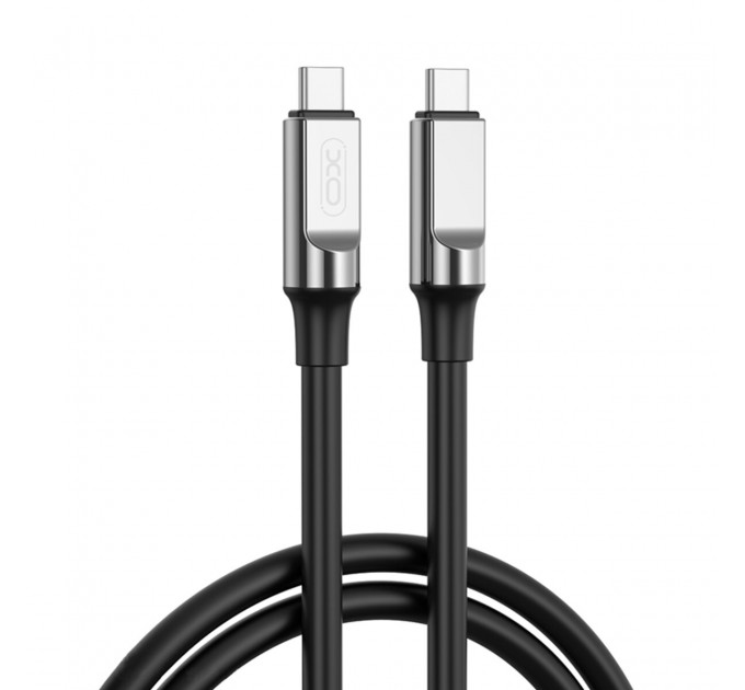 Кабель XO Liquid Silicone Type-C to Type-C 60W 1м черный, цена: 99 грн.