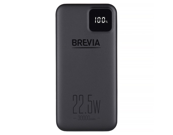 Повербанк (Power Bank) Brevia 30000mAh 22,5W Li-Pol, LCD чорний, ціна: 999 грн.