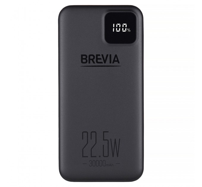 Повербанк (Power Bank) Brevia 30000mAh 22,5W Li-Pol, LCD чорний, ціна: 899 грн.
