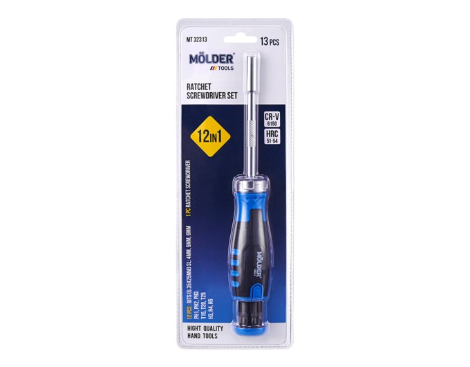 Отвертка Molder реверсивная с комплектом насадок 12в1 MT32313, цена: 467 грн.