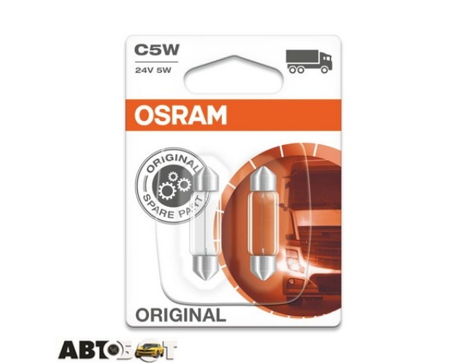 Лампа розжарювання Osram SV7-8 24V 5W 6423-02B (2шт.), ціна: 89 грн.