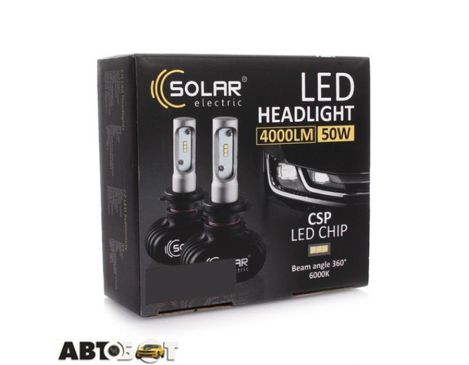 LED лампа SOLAR H7 6000K 4000Lm CSP 12/24V 8107 (2 шт.), ціна: 879 грн.