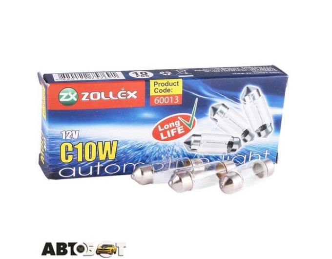 Лампа розжарювання Zollex C10W 12V 35mm 60013 (1 шт.), ціна: 21 грн.