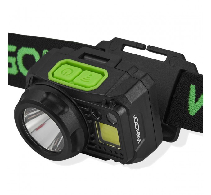Фонарь налобный Winso Pro 500Lm, 5W CREE XPG+COB, 1200mAh/3xAAA, с сенсором белый/красный, цена: 828 грн.