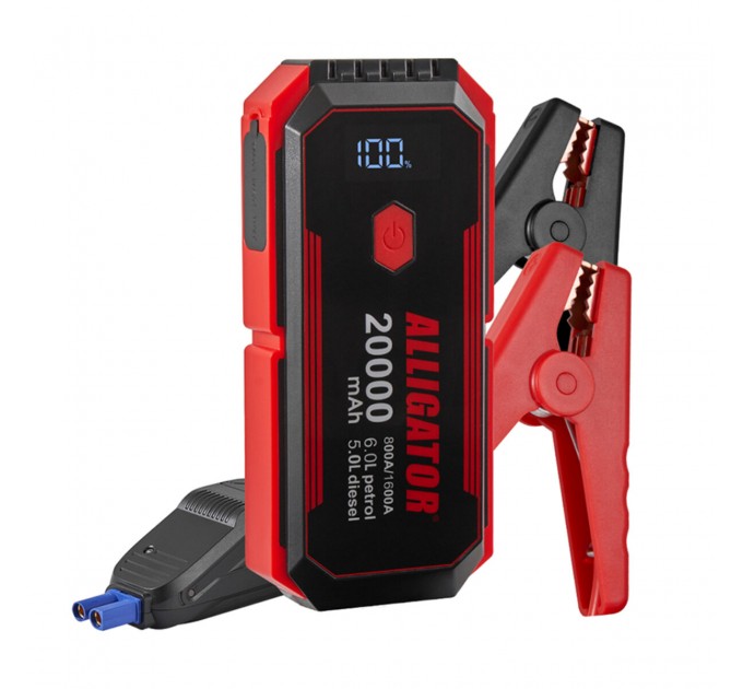 Пусковое устройство Alligator Jump Starter 800A/1600A 20000mAh со Smart-клеммами, цена: 4 113 грн.