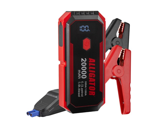 Пусковий пристрій Alligator Jump Starter 800A/1600A 20000mAh зі Smart-клемами, ціна: 4 319 грн.