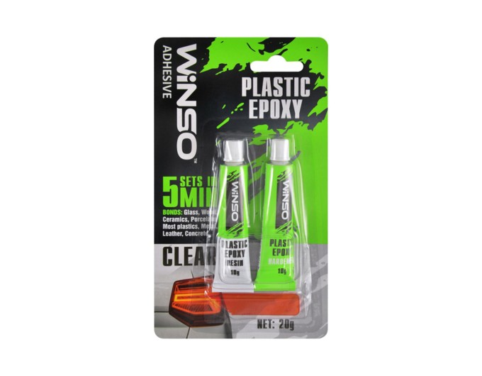 Двухкомпонентный эпоксидный клей Winso Plastic Epoxy прозрачный, 20г, цена: 69 грн.
