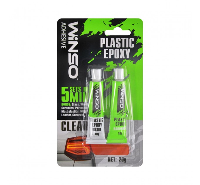 Двухкомпонентный эпоксидный клей Winso Plastic Epoxy прозрачный, 20г, цена: 54 грн.