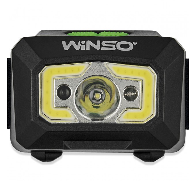 Фонарь налобный Winso 150Lm, 3W XPE+COB, 3xAAA с сенсором белый/красный, цена: 327 грн.