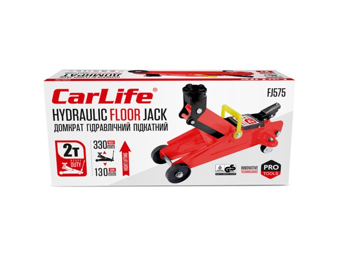 Домкрат гидравлический подкатный Carlife 2т 130-330мм, цена: 1 846 грн.