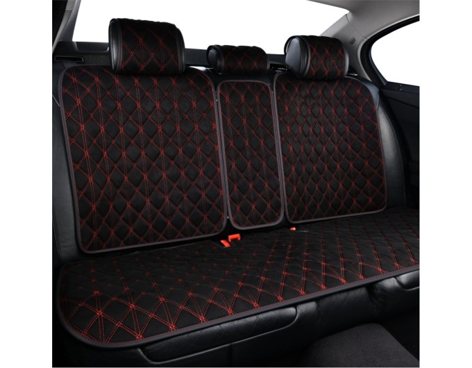 Комплект преміум накидок для сидінь CarLife Nitro, black-red, ціна: 4 734 грн.