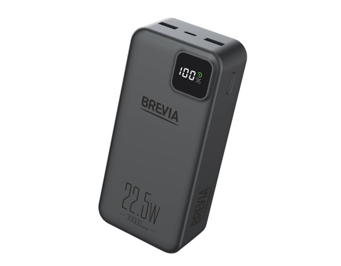 Повербанк (Power Bank) Brevia 30000mAh 22,5W Li-Pol, LCD чорний, ціна: 999 грн.