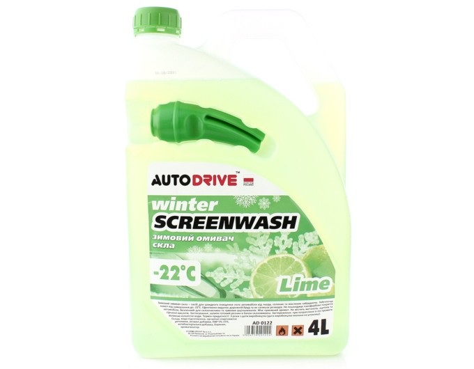 Омивач скла AutoDrive -22°C зимовий Lime готовий 4л, ціна: 346 грн.