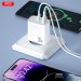 Сетевое зарядное устройство XO L116 PD30W/QC18W 1USB-C+1USB-A + Lightning кабель белый, цена: 299 грн.