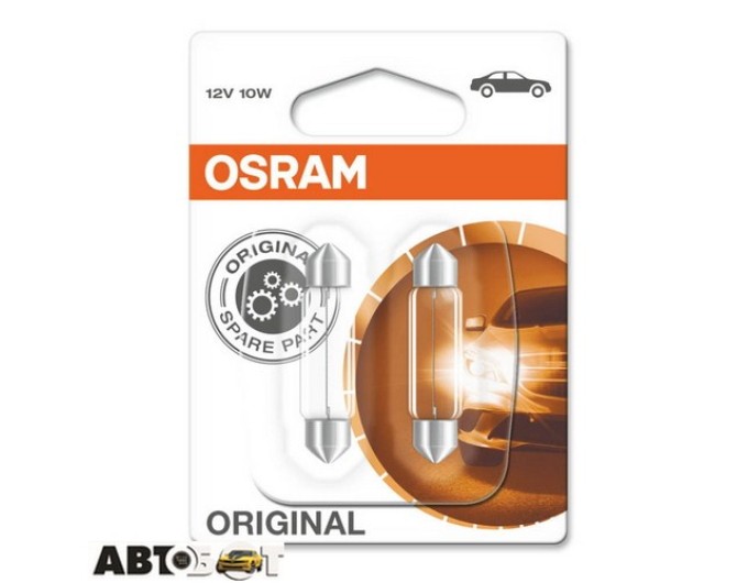 Лампа розжарювання Osram Original C10W 12V 10W 6411-02B (2 шт.), ціна: 105 грн.