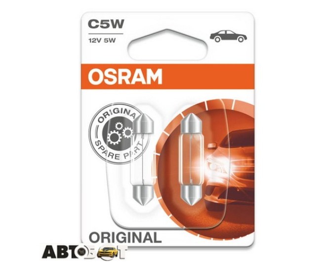 Лампа розжарювання Osram Original C5W 12V 5W 6418-02B (2 шт.), ціна: 78 грн.