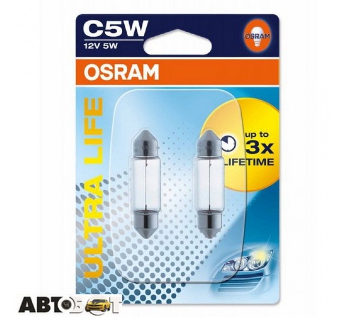  Лампа накаливания Osram ULTRA LIFE C5W 12V 6418ULT-02B (2 шт.)