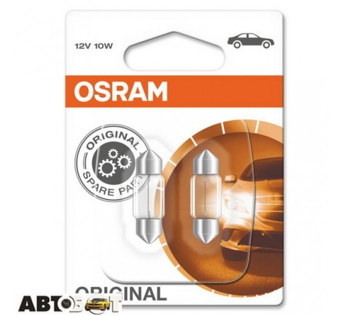  Лампа накаливания Osram ORIGINAL C10W 12V 6438-02B (2 шт.)