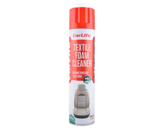 Очисник тканинної оббивки CarLife Textile Foam Cleaner пінний аерозоль 650мл, ціна: 160 грн.