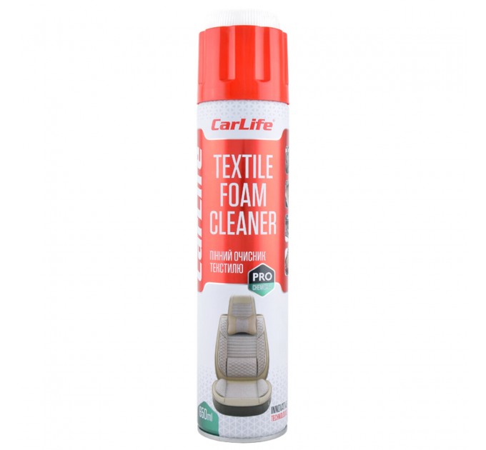 Пінний очисник текстилю CarLife Textile Foam Cleaner, 650мл, ціна: 140 грн.