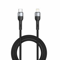 Кабель Winso Pro Type-C to Lightning 30W TPE+плетение 2м черный
