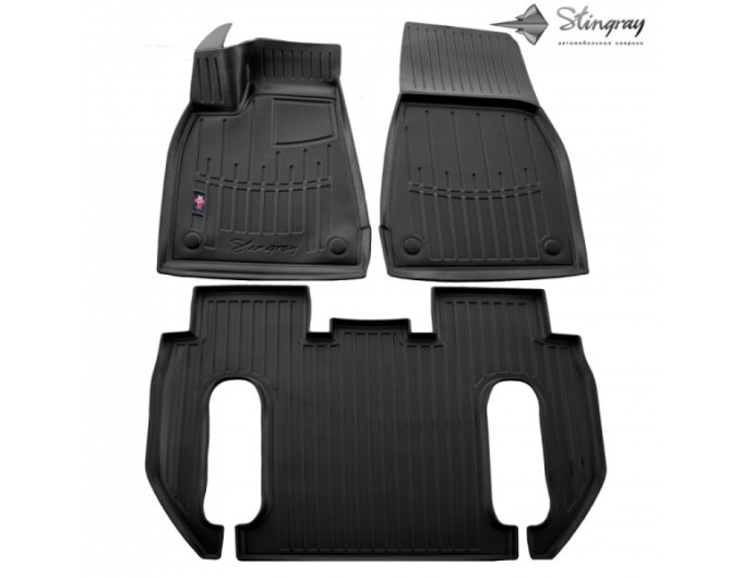 Tesla Model X (6 seats) (2015-...) комплект 3D ковриков с 3 штук (Stingray), цена: 2 420 грн.