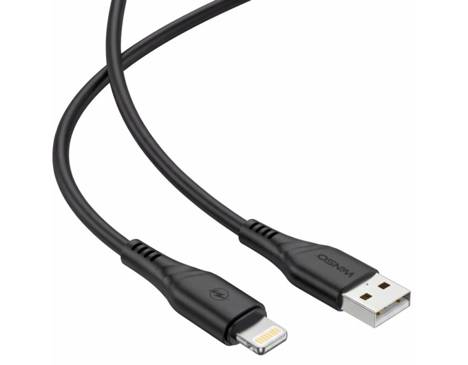 Кабель Winso Pro USB to Lightning PVC 1м чорний, ціна: 53 грн.