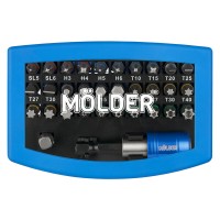 Набор бит Molder с держателем магнитным 25мм 32шт (цветная маркировка)