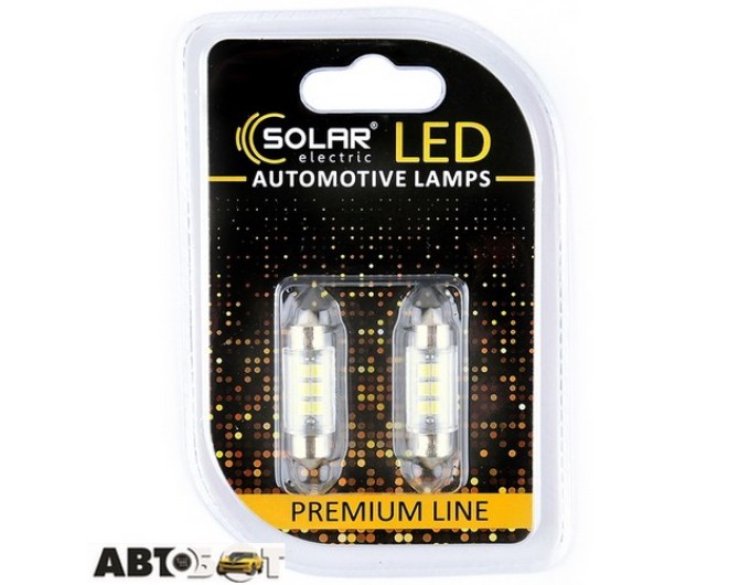 LED лампа SOLAR SV8.5 T11x36 12V 6SMD 2835 white SL1350 (2 шт.), цена: 58 грн.