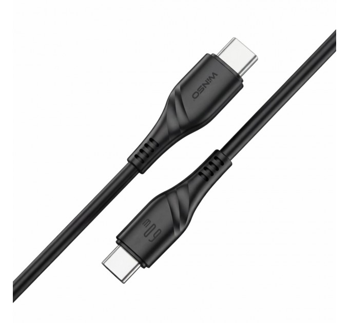 Кабель Winso Pro Type-C to Type-C 60W PVC 2м черный, цена: 120 грн.