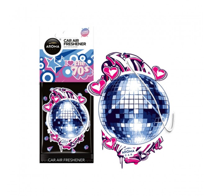 Ароматизатор Aroma Car Cellulose Back To 90' & 70' - Disco Ball сухой, цена: 57 грн.