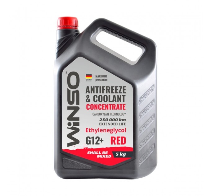 Антифриз Winso Antifreeze & Coolant Red G12+ червоний концентрат 5кг, ціна: 732 грн.