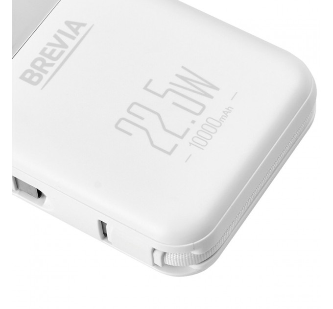 Універсальна мобільна батарея Brevia 10000mAh 22.5W Type-C+Lightning Cable, Li-Pol, LCD, ціна: 763 грн.