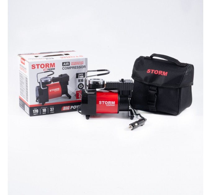 Компресор автомобільний Storm Big Power 10Атм 37л/хв 170Вт, ціна: 1 096 грн.