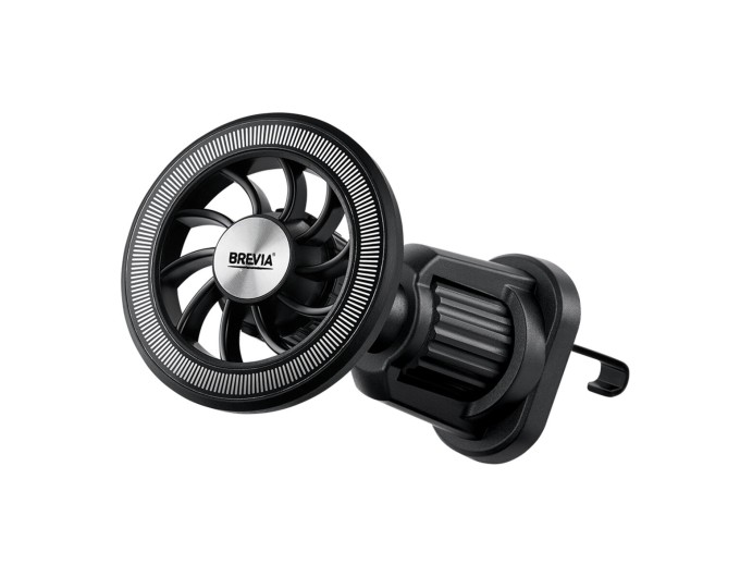 Автомобільний тримач автомобільний Brevia Air Vent Pro MagRING для дефлектора, магнітний Magsafe, чорний, ціна: 329 грн.