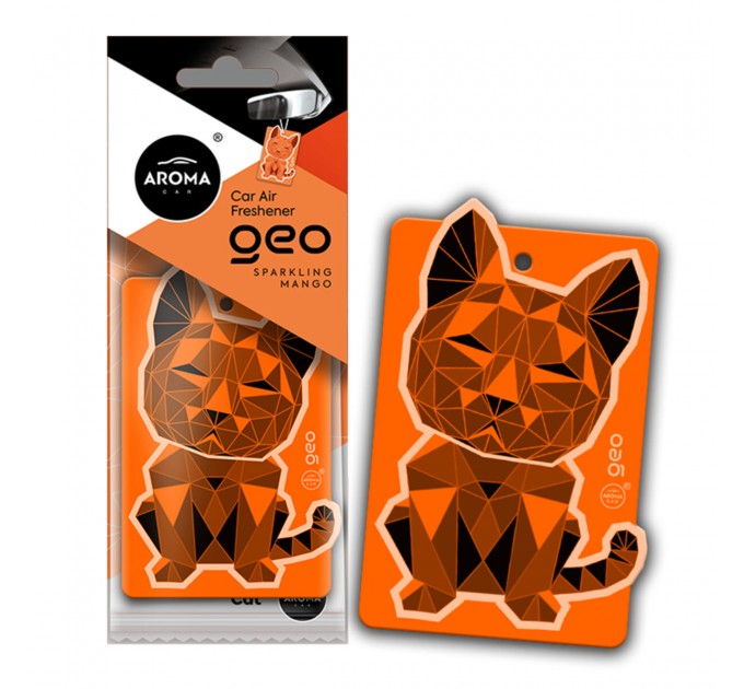 Ароматизатор Aroma Car Cellulose Geo Cat - Orange Sparkling Mango сухой, цена: 57 грн.
