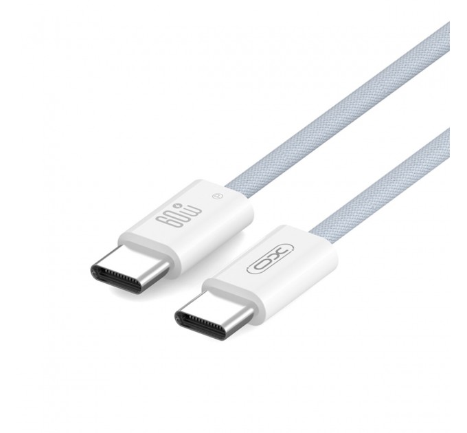 Кабель XO Woven Style Type-C to Type-C 60W 1м синий, цена: 79 грн.