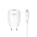 Сетевое зарядное устройство XO L112 QC18W + Lightning кабель белый, цена: 159 грн.